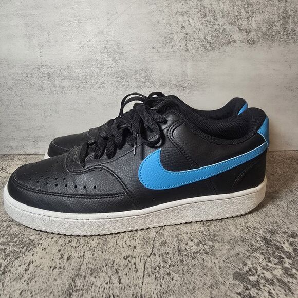 Nike Court Vision Low Next Nature Mens Size 8.5 Sneakers Black/Blue DH2987-005 - Picture 3 of 6